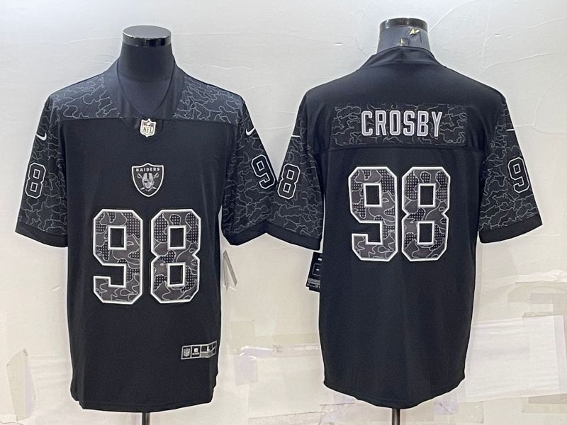 Men Oakland Raiders #98 Crosby Black Reflector 2022 Nike Limited NFL Jersey